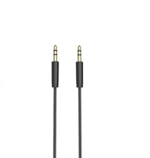 Pure Copper Wire 3.5mm Aux Audio Cable For IOS &amp; Android. Black