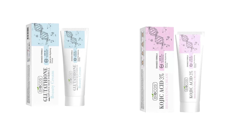 BioCos Brightening Skincare Combo - Glutathione &amp; Kojic Acid Beauty Creams
