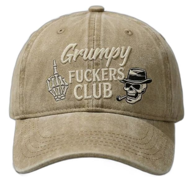 Personalized Skull Gesture Embroidery Baseball Cap