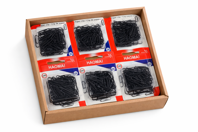 Pastel Paper Clips - Black Metal Clips -80 Pcs Per Pack-24 Pack