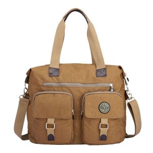 Large-Capacity Waterproof Travel Tote Bag - Khaki