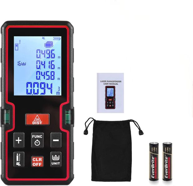 60M Laser Rangefinder Measure LCD Digital Distance Meter Finder Distance