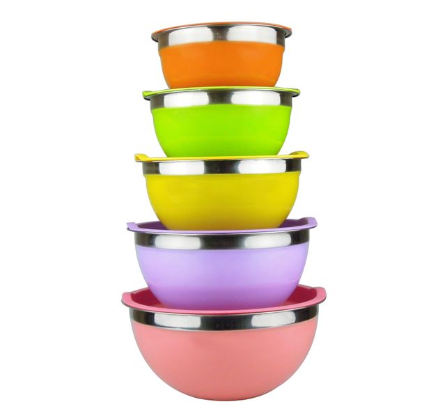 Mixing AND Storage Bowl Set 5 Piece with Metal Wallpaper Mini