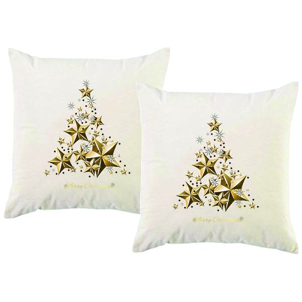 PepperSt – Scatter Cushion Cover Set – Christmas Tree Stars