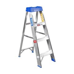 Mundo - 4 Step Ladder Single Sided - Aluminium - SANS Approved