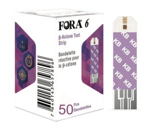 FORA 6 beta-Ketone Strips, Kit of 50pcs