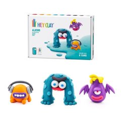Hey Clay: Modelling Air-Dry Clay with Fun Interactive App - Aliens, 6 cans