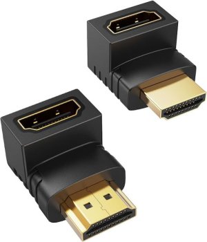 DLTech 90 Angle HDMI A Female To A Male 4K Adapter