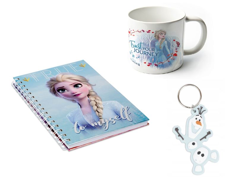 Frozen - A5 Notebook, Mug and Rubber Keychain
