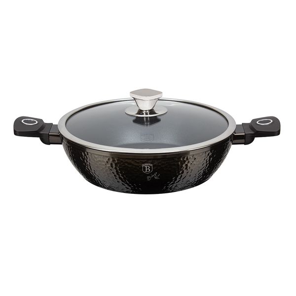 Berlinger Haus 28 cm Titan Coating Shallow Pot with Lid - Primal Gloss