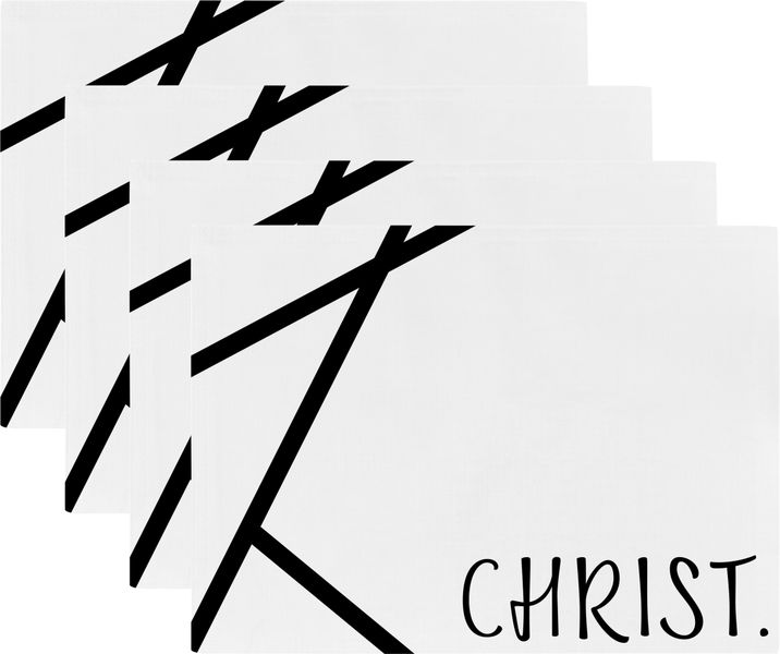 Pappa Joe - Placemat Set - Christ Abstract Lines (4 Pack)