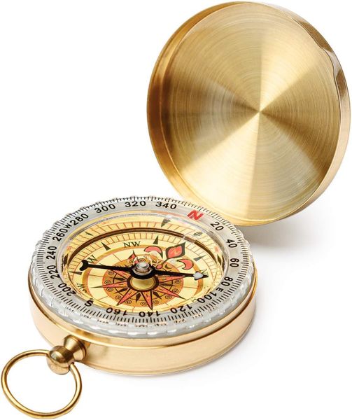 Metal Pocket Compass for Kids &amp; Adults, Hiking Camping Navigation Tool
