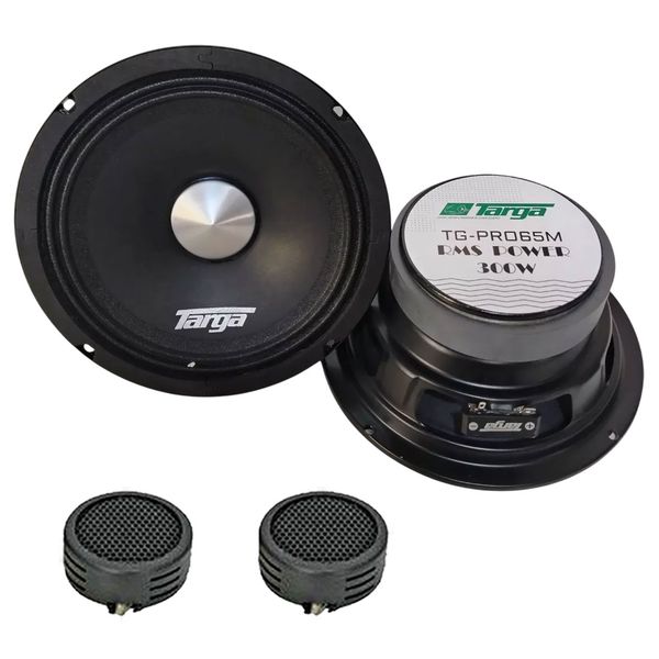 Targa TG-PRO65M 6.5 Pro Series 300RMS Midbass Speakers &amp; Evo Tweeters