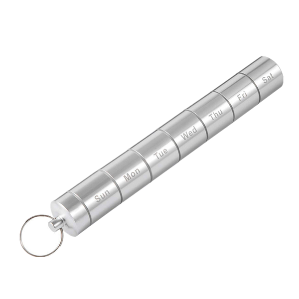 Waterproof metal 7 day pill box