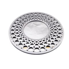 Mirror 63cm Round With Circular Patterns Assorted Colours - Home Essentials