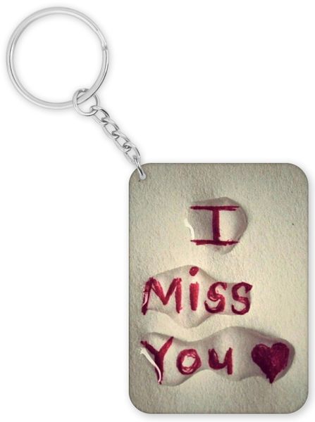 I Miss You Anniversary Valentine Gift Keyring