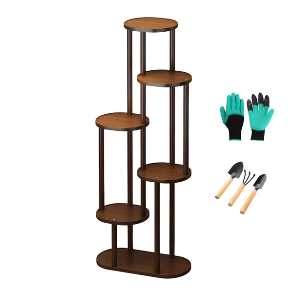 Gardening Flower Pot Display Stand Plant Display Stand Wooden Flower Stand