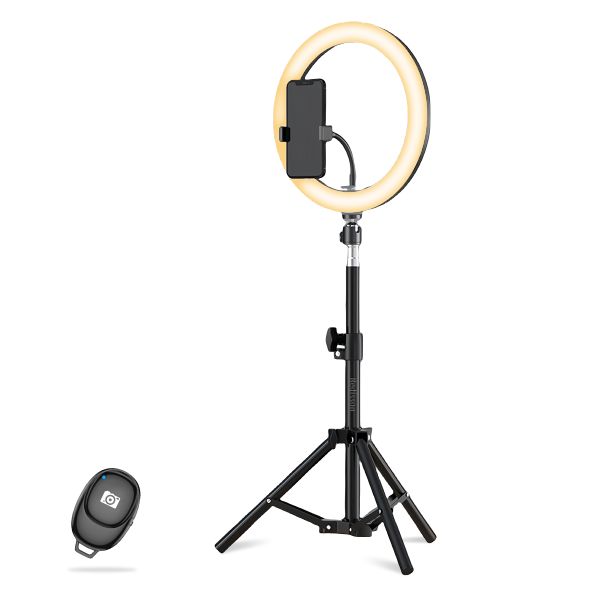 10 Inch Circle Ring Light with 55cm Stand Holder Adjustable Tripod Stand