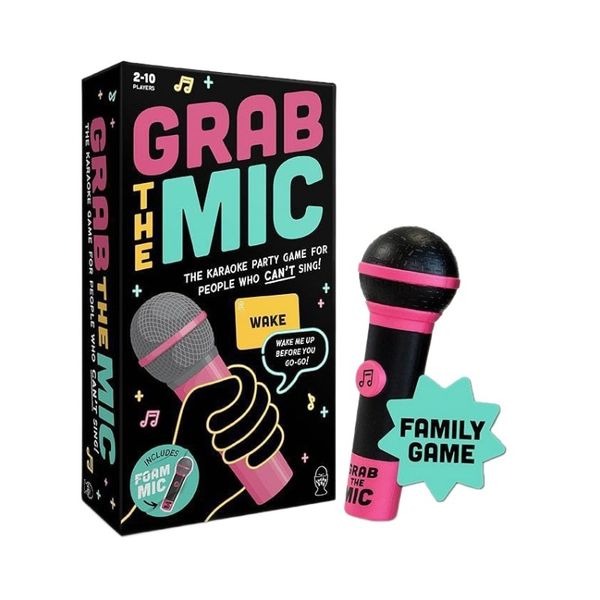 Grab The Mic Board Game - The Karaoke Party Game for People Who Can't Sing!