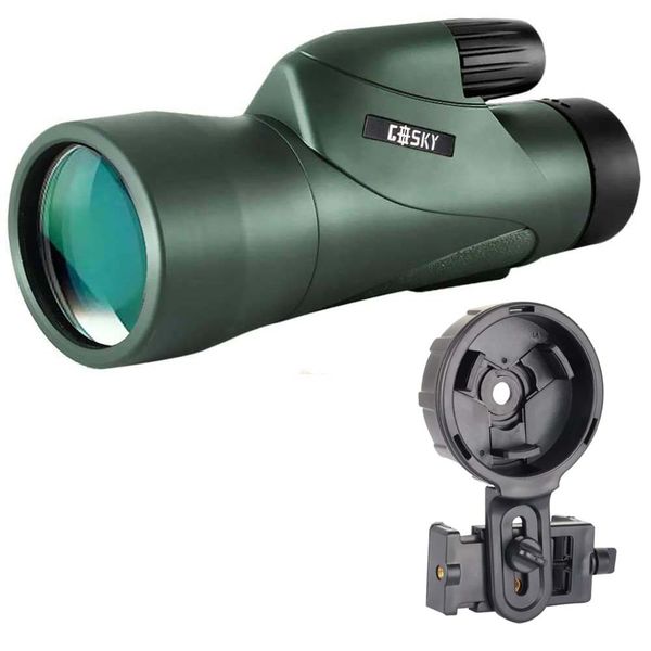 Gosky 12x55 HD Monocular Telescope with Smartphone Adaptor Bundle