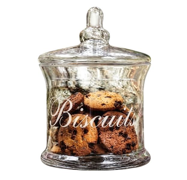 Clear Glass Cookie Jar Storage with Lids
