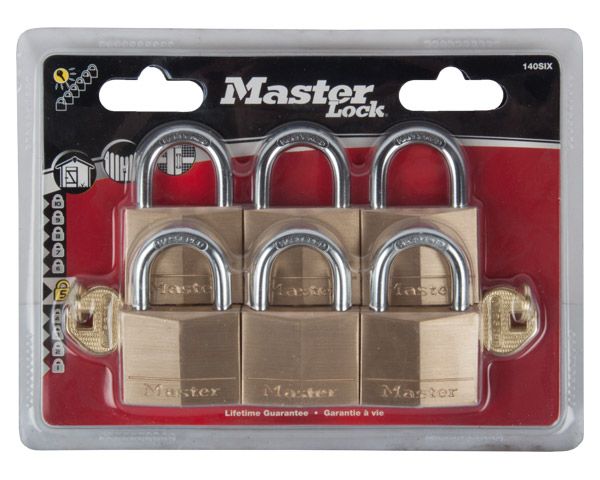 Master Lock Brass Ka Pad Lock - 6 Piece (40mm)