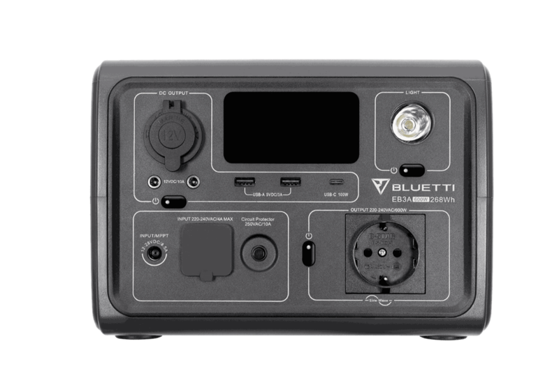 Bluetti EB3A 600W Portable Power Station 268WH - 2 Pin Socket