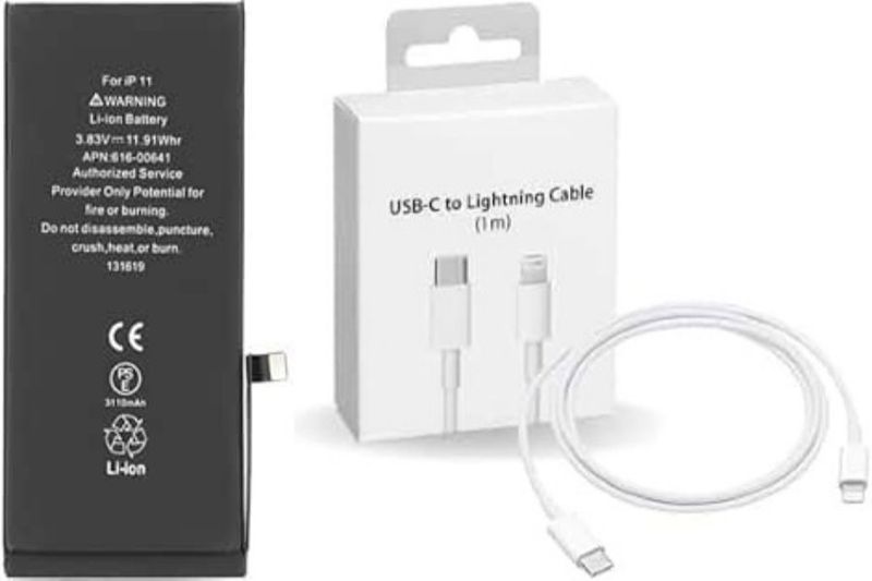 Battery &amp; Lightning Cable Compatible with iPhone 11