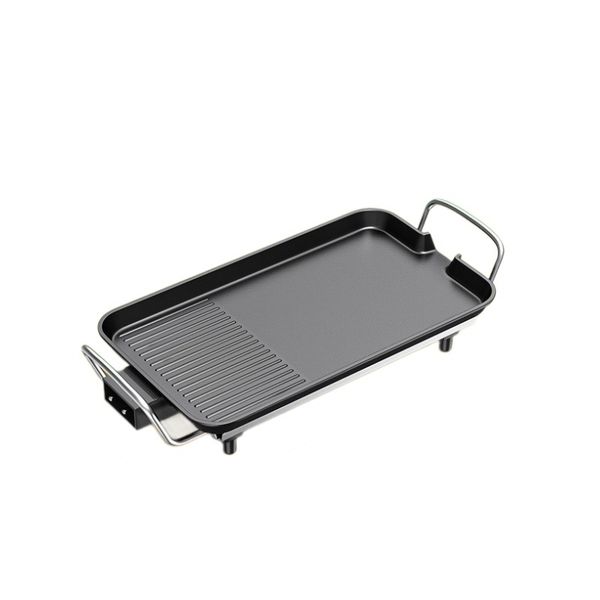 1500W Smokeless Non-Stick Electric Grill Pan - Dual Zone BBQ Plate