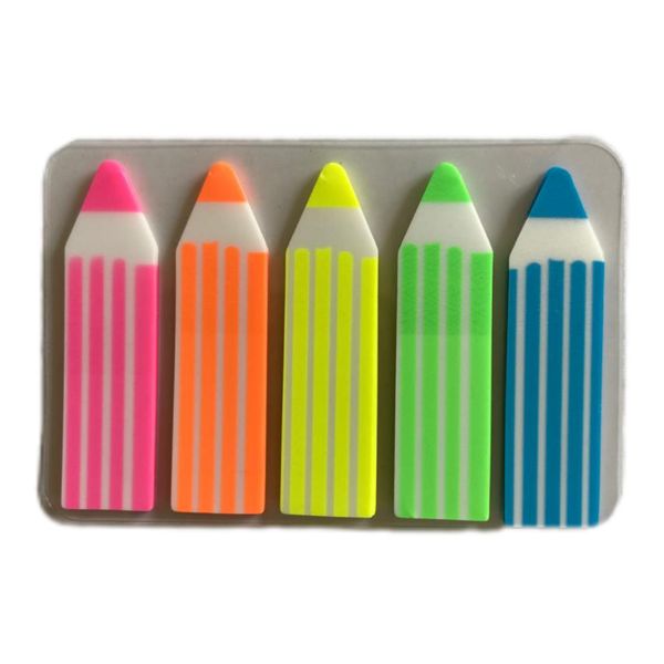 60 Multi-colour Pencil-Shaped Index Sticky Notes