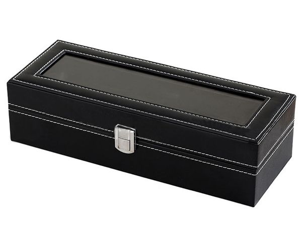 Collection Case 6 Grid Jewellery Organizer - Black