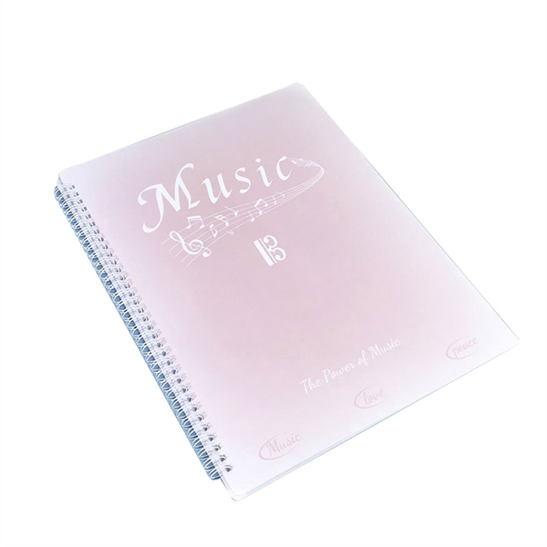 Sheet Music Folder, 40 Pages, Choir Folder,Gradient Pink