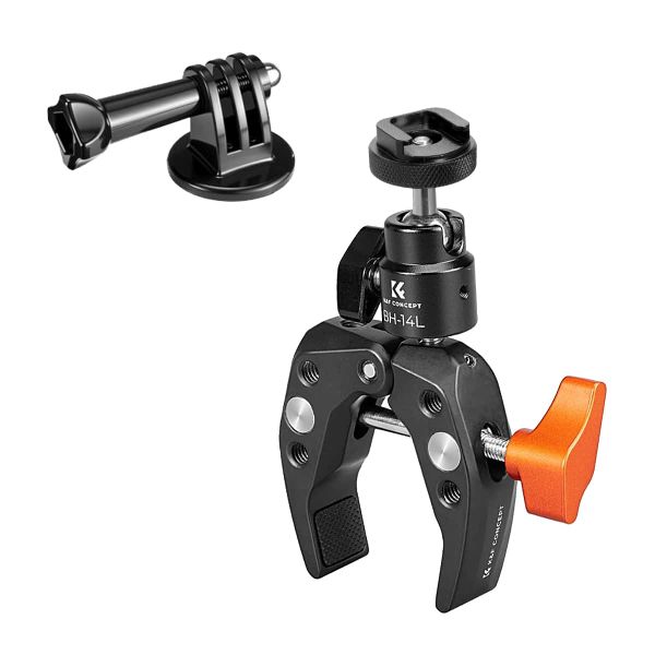 K&amp;F Super Clamp and Ball Head to Cold Shoe or 1/4" Mount | KF31.097