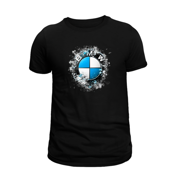 Mens Black BMW Fan T-Shirt- Splash Design