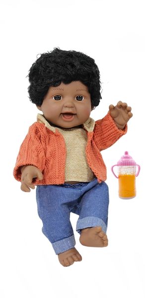 Adorable African Baby Doll With Bottle Accessory - Hope