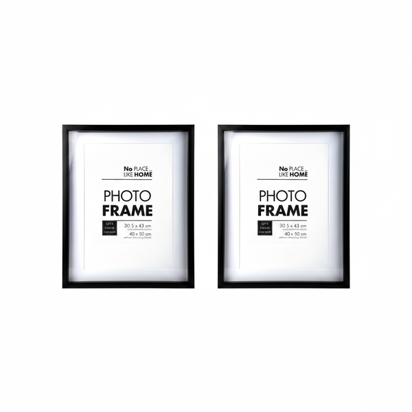 No Place Like Home Black Shadow Box Picture Frame 40x50cm - 2 Pack