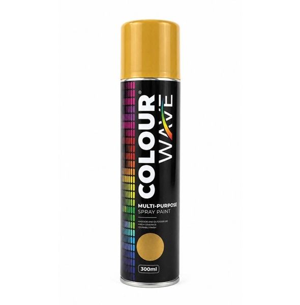 Colour Wave 300ml Metallic Rich Pale Gold Spray Paint