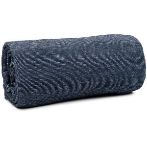 Miss Lyn Navy Blue Twill Weave Throw