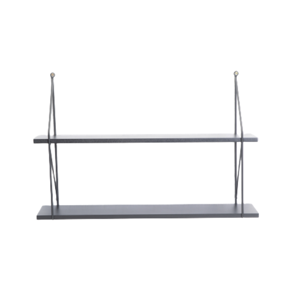 Wall Shelf - Black - 2 Shelf