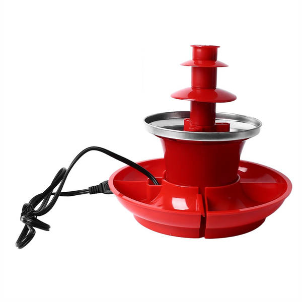 Three Layer Chocolate Fountain Machine Chocolate Melt Fondue Eu Plug