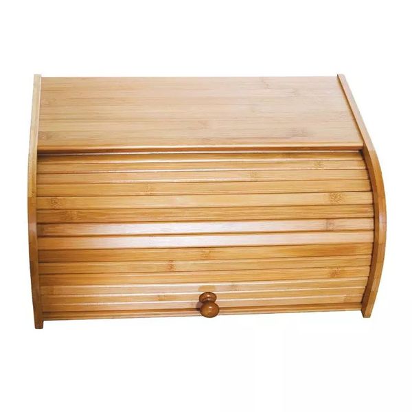 Pruchef - Bamboo Wood Breadbin Storage Box Assembly Required