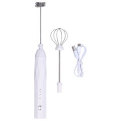 Hand Frother 3 Levels Adjustable Low Noise Professional Coffee Mixer White