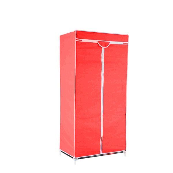 Storage Organizer Wardrobe With Single Shelf &amp; Hanging Fabric Cover