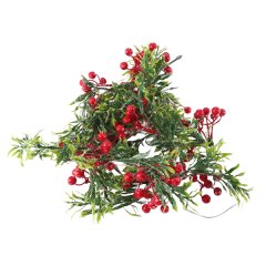 2 Meter 20 Led String Light Outdoor Christmas Pine Leaves Berry Light