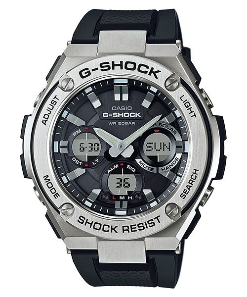 Casio Mens GST-S110-1ADR G-Shock G-Steel Anadigital Watch