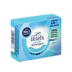 Lil-Lets-10 Regular Tampons x 4