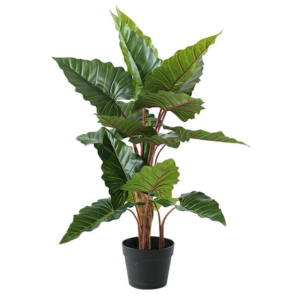HouzeComfort Artificial Alocasia Elephant Ear Plant 80cm