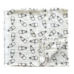 Soft Organic Muslin Receiving Blanket - Milk