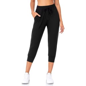 Women's Yoga Capri Pants Loose Drawstring Sweatpants Lounge Running Gym Pants