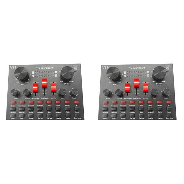 V8S Microphone Usb Rechargeable Dsp External Mixer